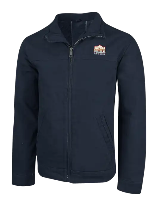 Cornerstone Navy Washed Duck Cloth Flannel Lined Work Jacket w/NCHA Alamo Circuit Logo