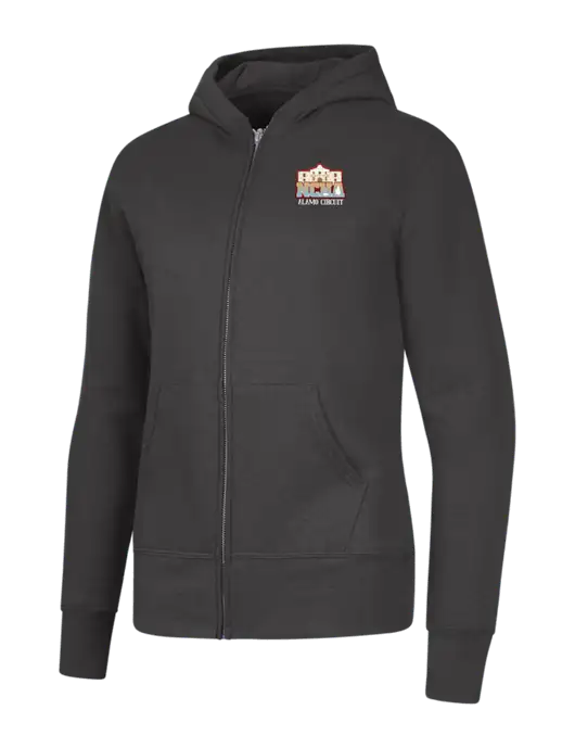 Charcoal Womens Core Fleece Full-Zip Hooded Sweatshirt w/NCHA Alamo Circuit Logo