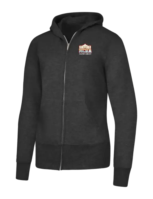 Dark Heather Grey Womens Core Fleece Full-Zip Hooded Sweatshirt w/NCHA Alamo Circuit Logo