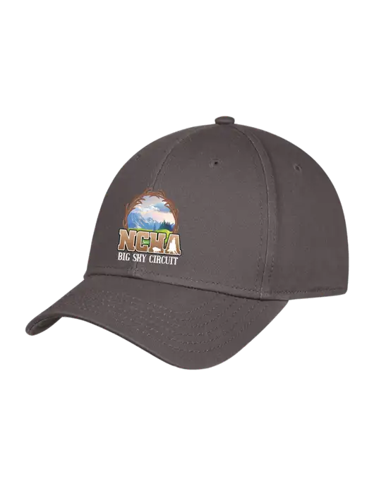 Charcoal Structured Cap Hook & Loop w/NCHA Big Sky Circuit Logo