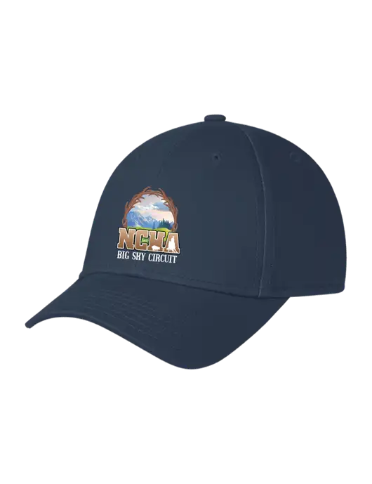 Navy Structured Cap Hook & Loop w/NCHA Big Sky Circuit Logo