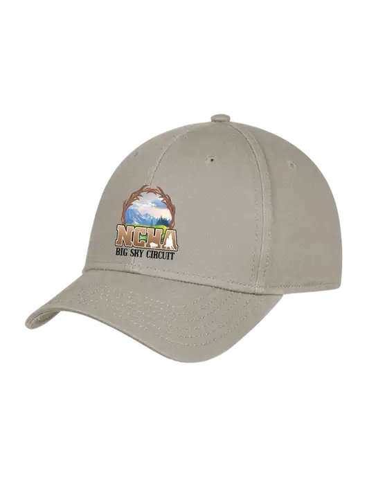 Tan Structured Cap Hook & Loop w/NCHA Big Sky Circuit Logo