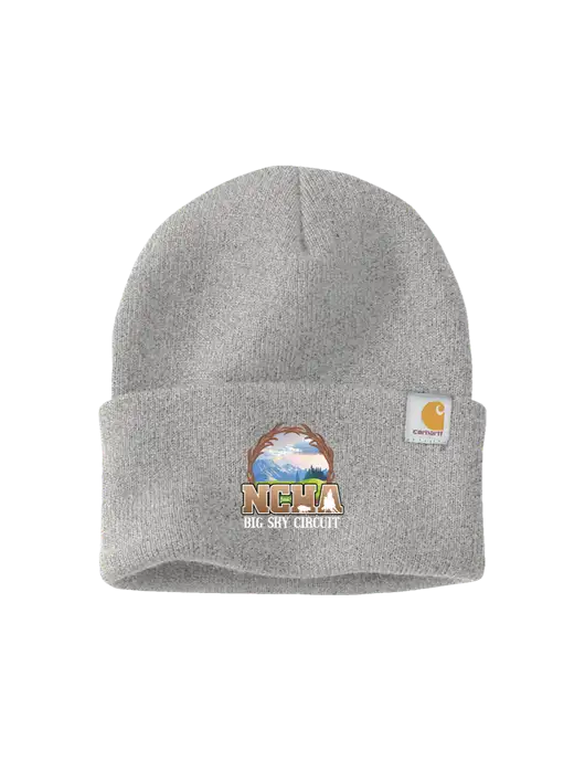 Carhartt Light Grey Heather Watch Cap 2.0 w/NCHA Big Sky Circuit Logo