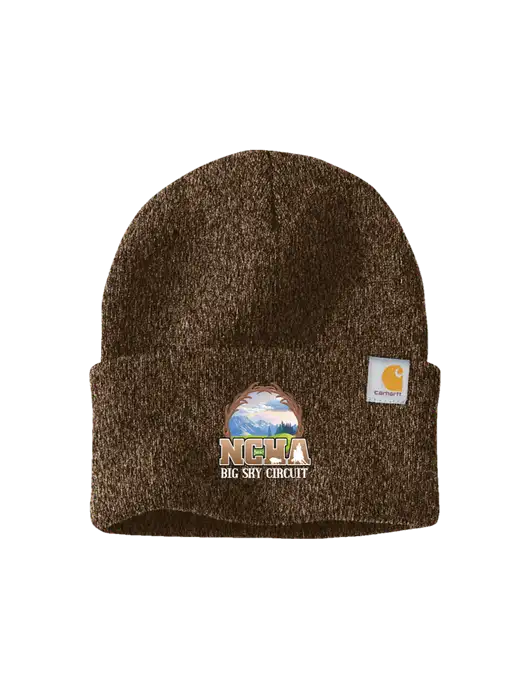 Carhartt Brown Heather Watch Cap 2.0 w/NCHA Big Sky Circuit Logo