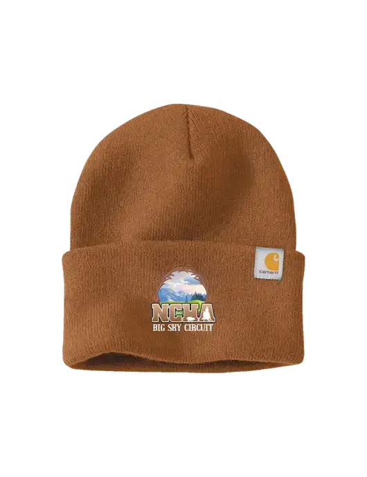 Carhartt Light Brown Watch Cap 2.0 w/NCHA Big Sky Circuit Logo