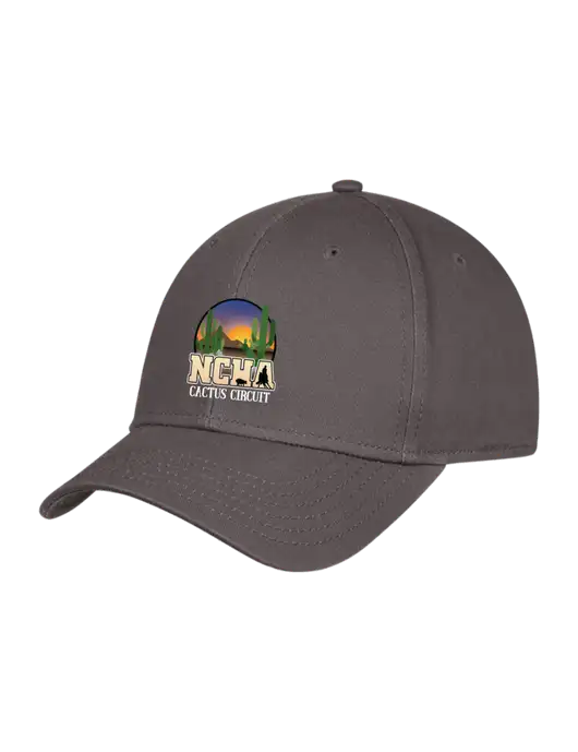 Charcoal Structured Cap Hook & Loop w/NCHA Cactus Circuit Logo