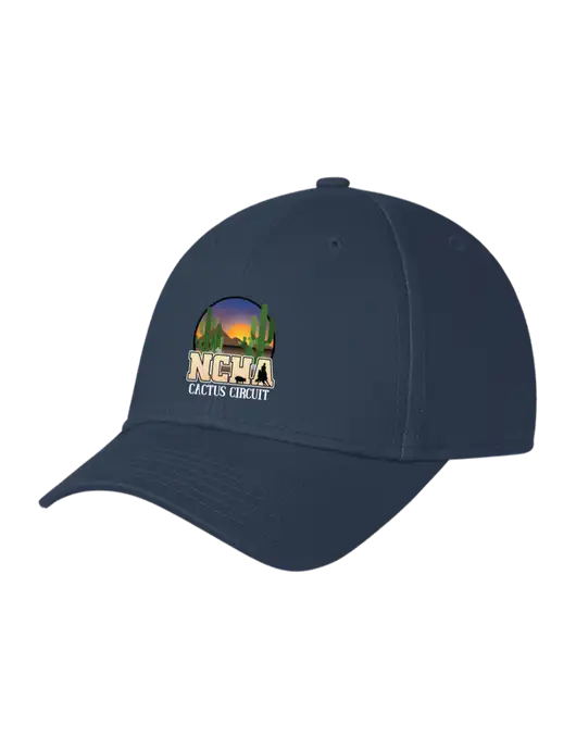 Navy Structured Cap Hook & Loop w/NCHA Cactus Circuit Logo