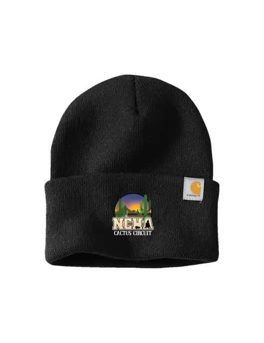Carhartt Black Watch Cap 2.0 w/NCHA Cactus Circuit Logo