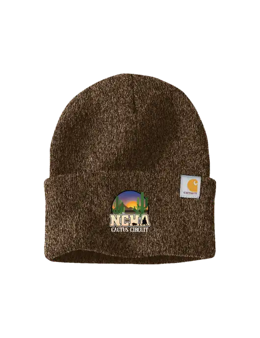 Carhartt Brown Heather Watch Cap 2.0 w/NCHA Cactus Circuit Logo