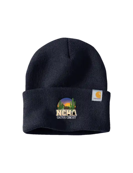 Carhartt Navy Watch Cap 2.0 w/NCHA Cactus Circuit Logo