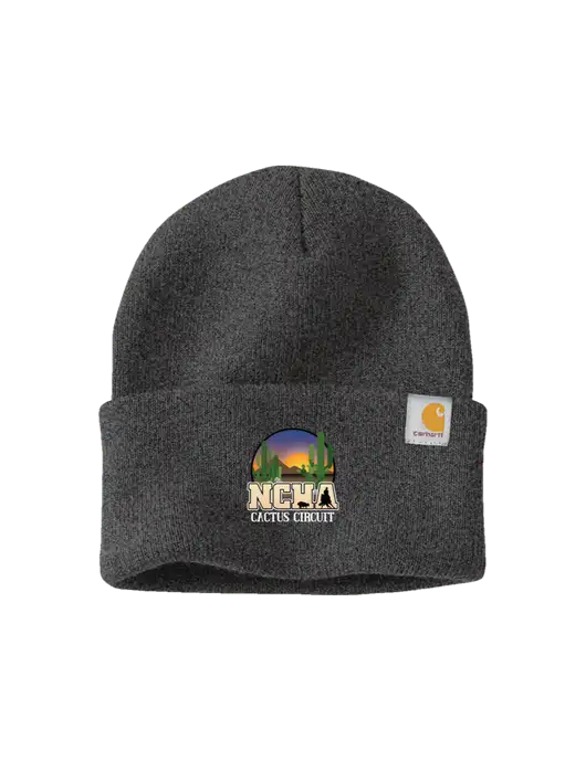 Carhartt Dark Grey Watch Cap 2.0 w/NCHA Cactus Circuit Logo