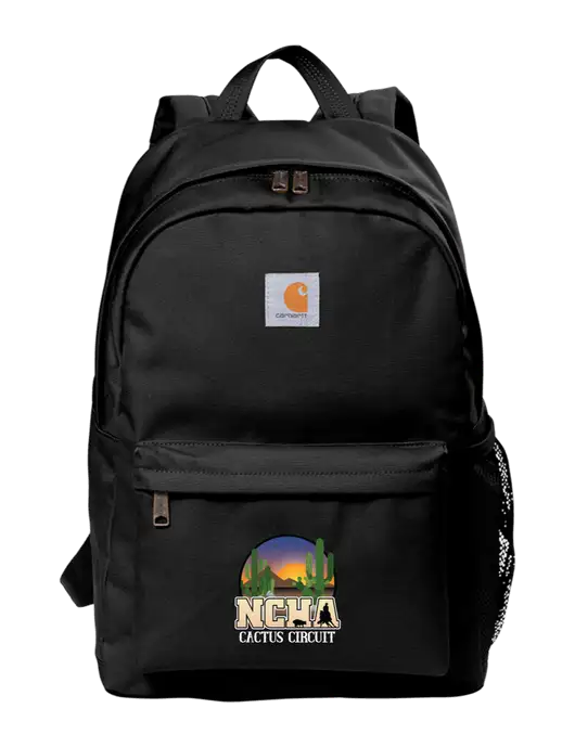 Carhartt Black Canvas Backpack w/NCHA Cactus Circuit Logo
