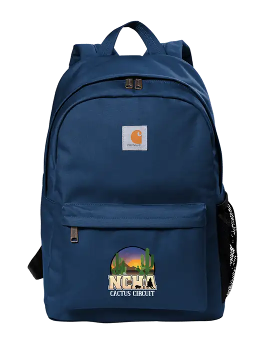 Carhartt Navy Canvas Backpack w/NCHA Cactus Circuit Logo