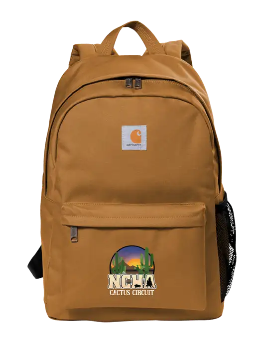Carhartt Brown Canvas Backpack w/NCHA Cactus Circuit Logo