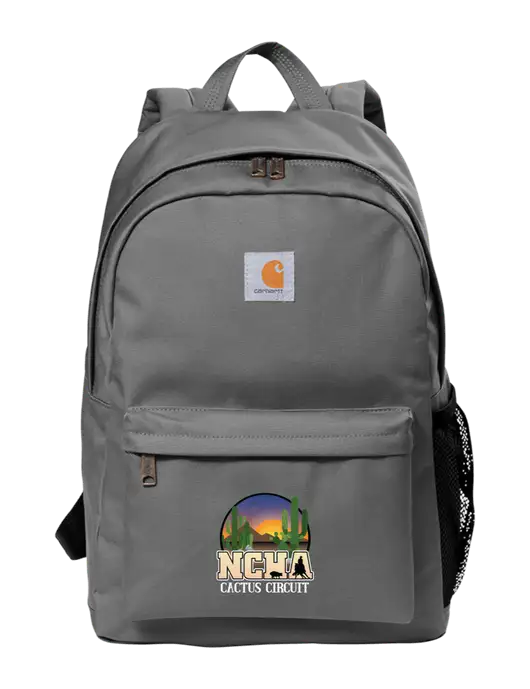 Carhartt Grey Canvas Backpack w/NCHA Cactus Circuit Logo