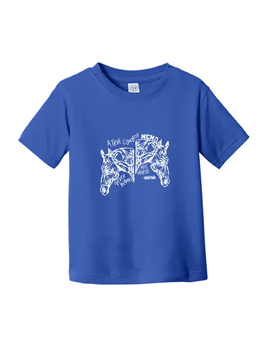 Rabbit Skins Royal Toddler Fine Jersey Tee w/True Cowboy Logo