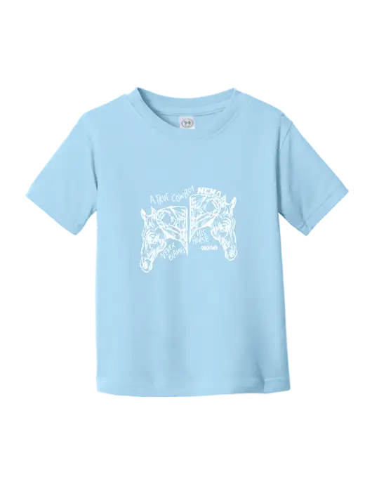 Rabbit Skins Light Blue Toddler Fine Jersey Tee w/True Cowboy Logo