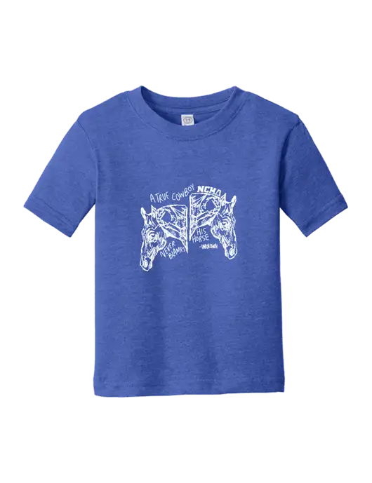 Rabbit Skins Vintage Royal Toddler Fine Jersey Tee w/True Cowboy Logo