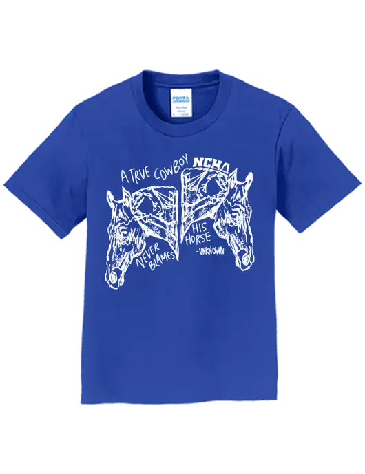 Youth Ring Spun Royal 4.5 oz T-Shirt w/True Cowboy Logo
