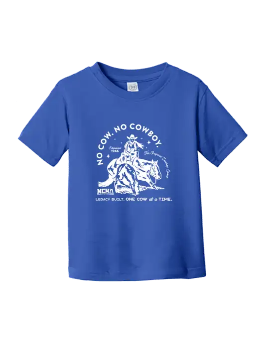 Rabbit Skins Royal Toddler Fine Jersey Tee w/No Cow No Cowboy Logo