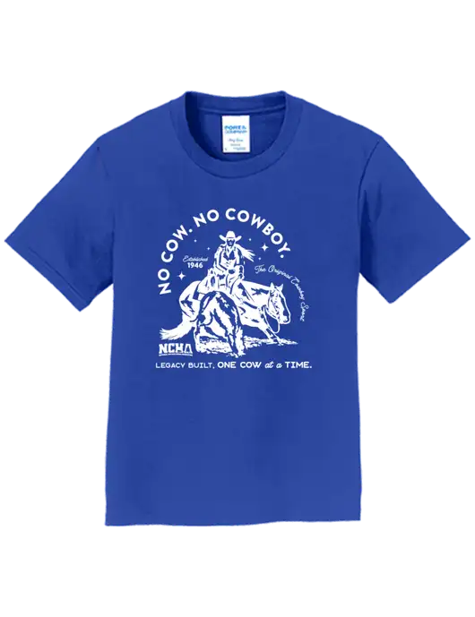 Youth Ring Spun Royal 4.5 oz T-Shirt w/No Cow No Cowboy Logo