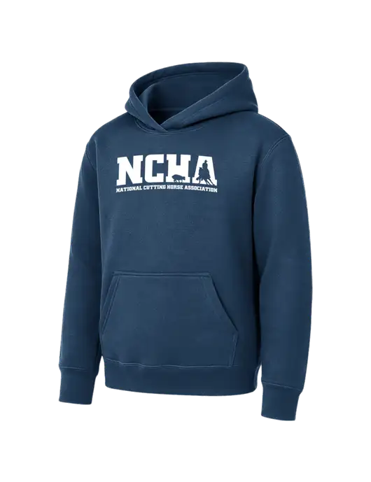 Youth Navy 7.8 oz Pullover Hooded Sweatshirt w/NCHA Logo