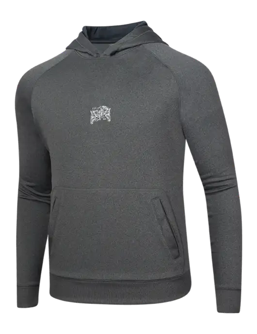 Tech Graphite Heather Fleece Hooded Sweatshirt w/True Cowboy Logo