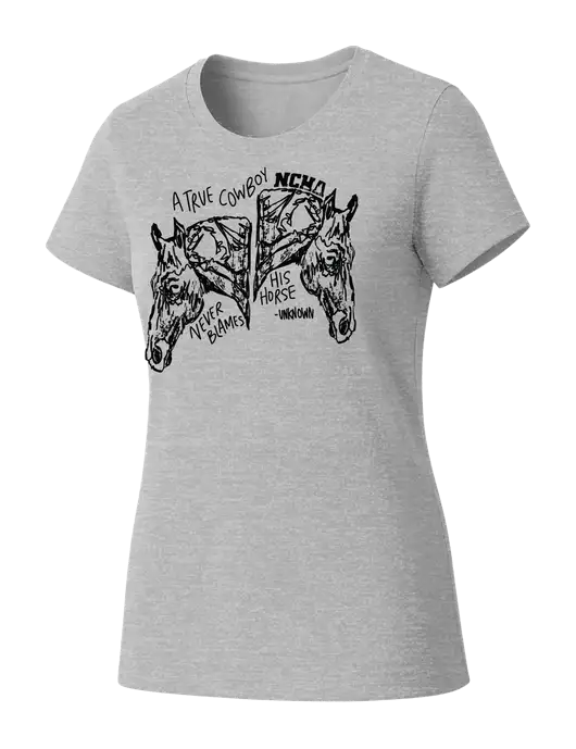 Womens Seriously Soft Light Heathered Grey T-Shirt w/True Cowboy Logo