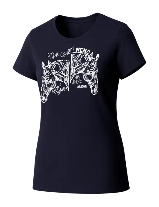 Womens Seriously Soft New Navy T-Shirt w/True Cowboy Logo
