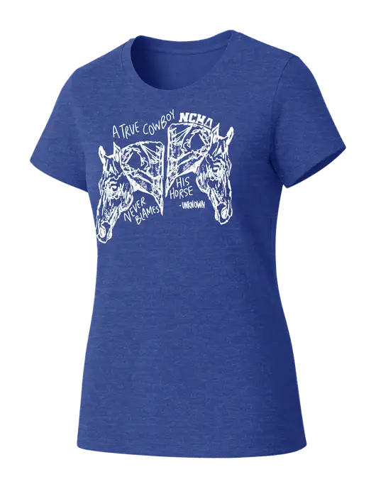 Womens Seriously Soft Royal Frost T-Shirt w/True Cowboy Logo