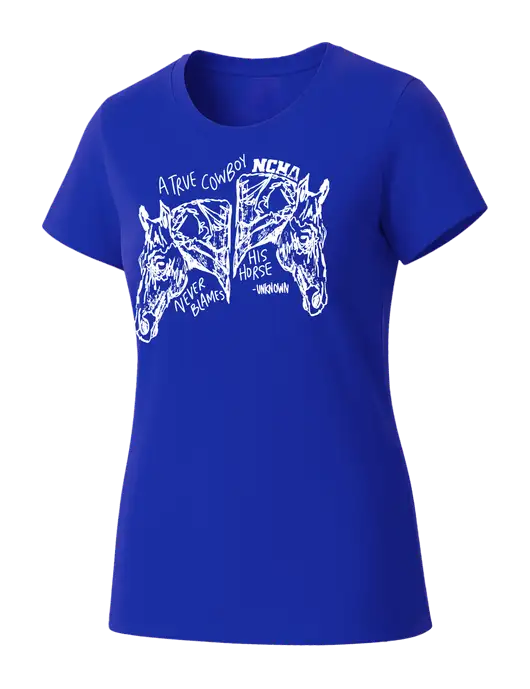 Womens Seriously Soft Royal T-Shirt w/True Cowboy Logo