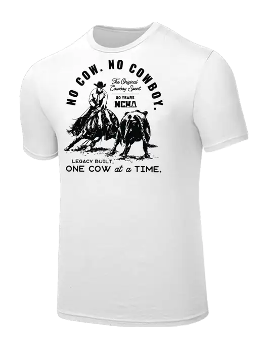 Seriously Soft White T-Shirt w/No Cow No Cowboy Logo