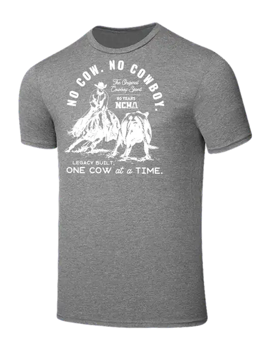 Seriously Soft Grey Frost T-Shirt w/No Cow No Cowboy Logo