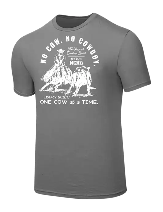 Seriously Soft Medium Grey T-Shirt w/No Cow No Cowboy Logo