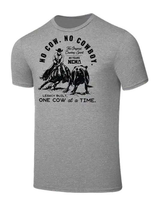 Seriously Soft Light Heather Grey T-Shirt w/No Cow No Cowboy Logo