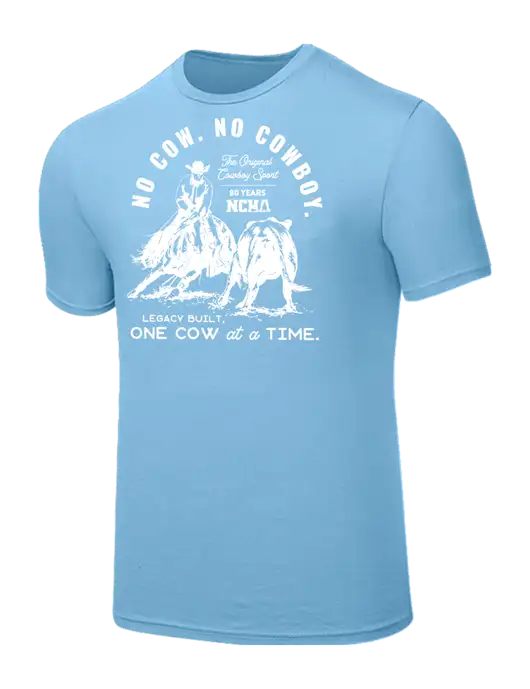 Seriously Soft Light Blue T-Shirt w/No Cow No Cowboy Logo